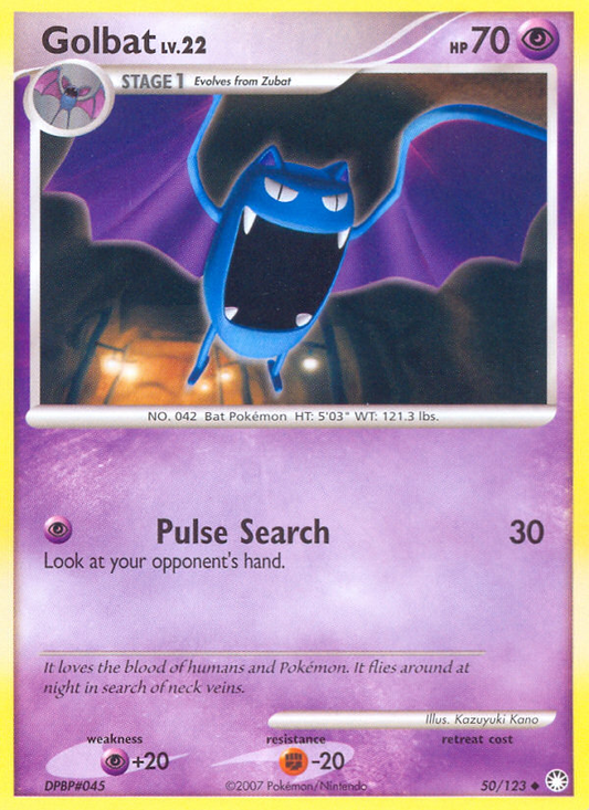 Golbat 50/123 Uncommon | Mysterious Treasures | Pokemon Card