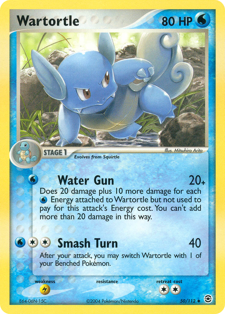 Wartortle 50/112 Uncommon | FireRed & LeafGreen | Pokemon Card