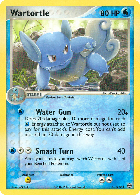 Wartortle 50/112 Uncommon | FireRed & LeafGreen | Pokemon Card