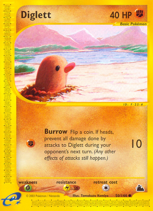 Diglett 50/144 Common | Skyridge | Pokemon Card