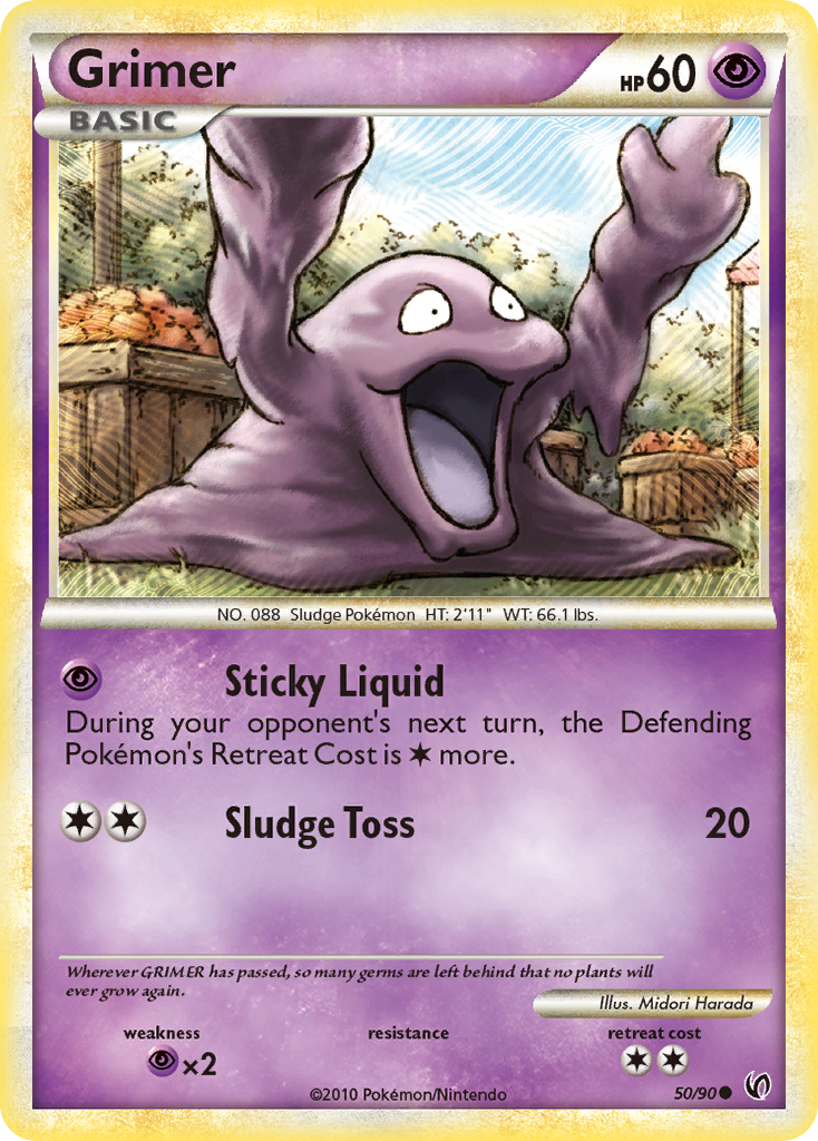 Grimer 50/90 Common | HS—Undaunted | Pokemon Card