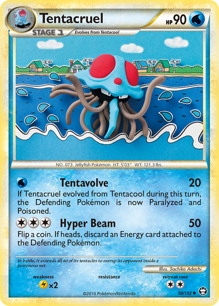 Tentacruel 50/102 Uncommon | HS—Triumphant | Pokemon Card