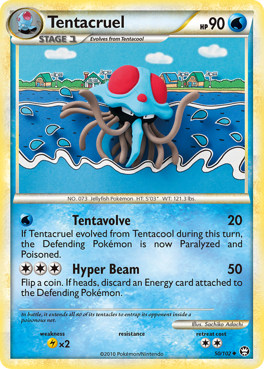 Tentacruel 50/102 Uncommon | HS—Triumphant | Pokemon Card