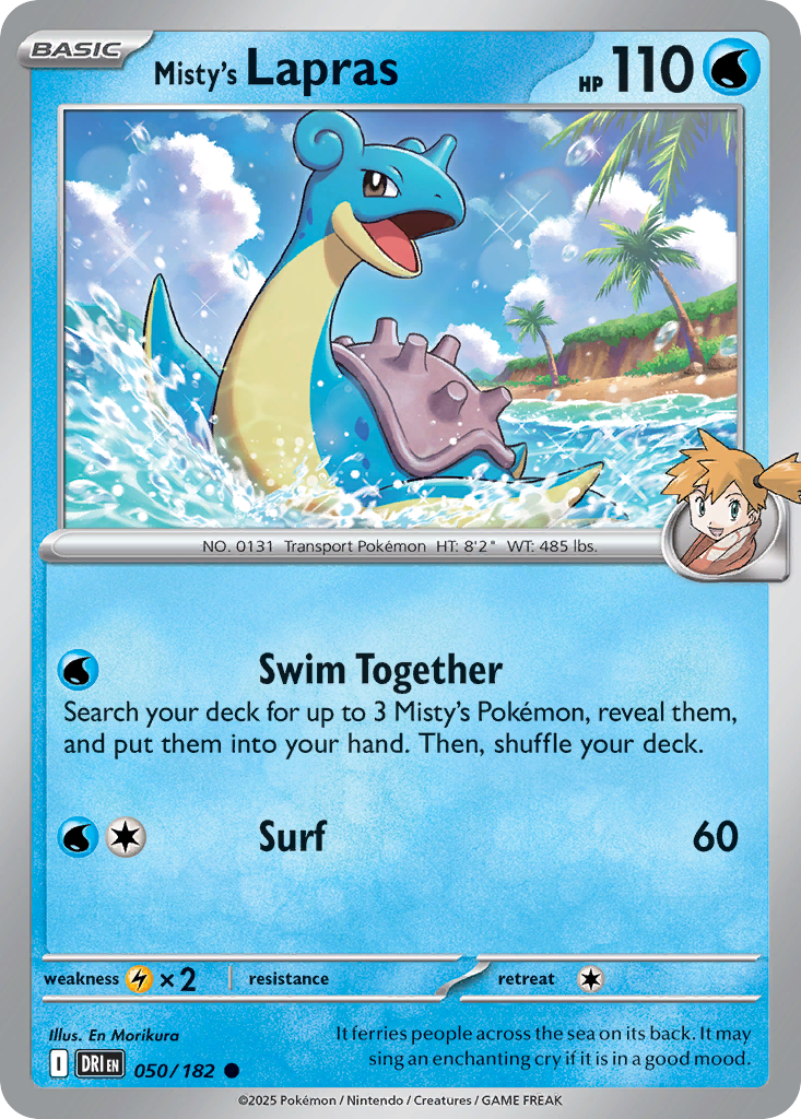 Misty's Lapras 50/182 Common | Destined Rivals | Pokemon Card