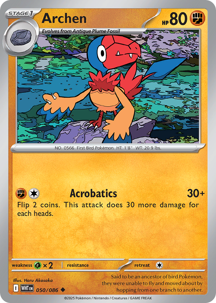 Archen 50/86 Uncommon | White Flare | Pokemon Card