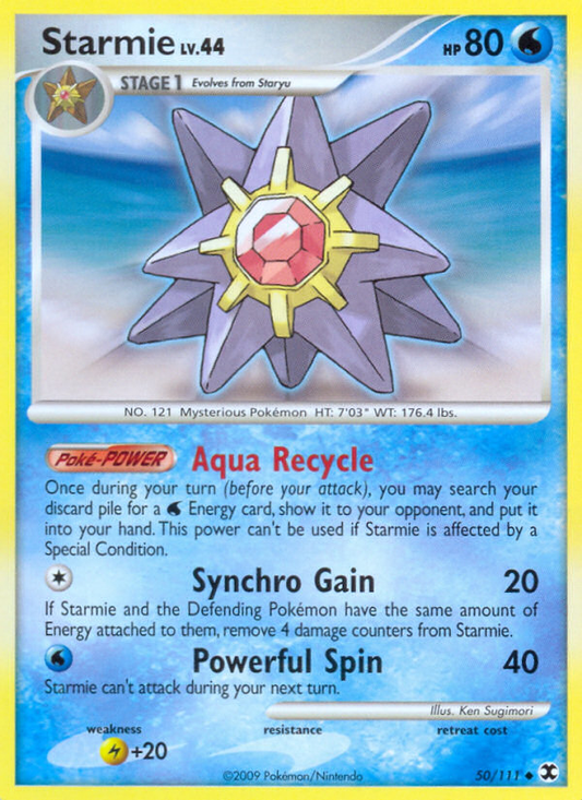 Starmie 50/111 Uncommon | Rising Rivals | Pokemon Card