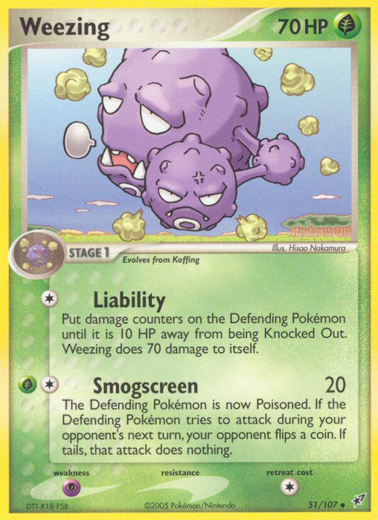 Weezing 51/107 Uncommon | Deoxys | Pokemon Card