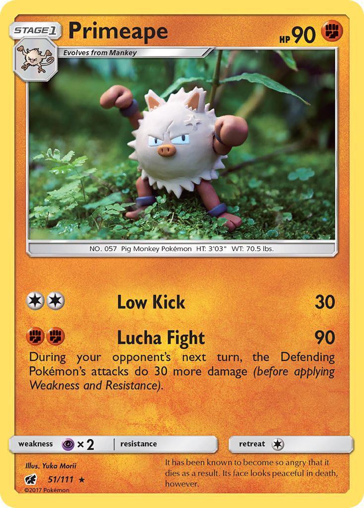 Primeape 51/111 Rare | Crimson Invasion | Pokemon Card