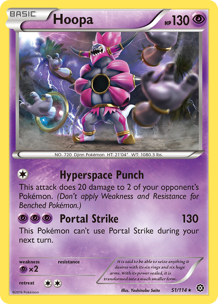 Hoopa 51/114 Rare | Steam Siege | Pokemon Card