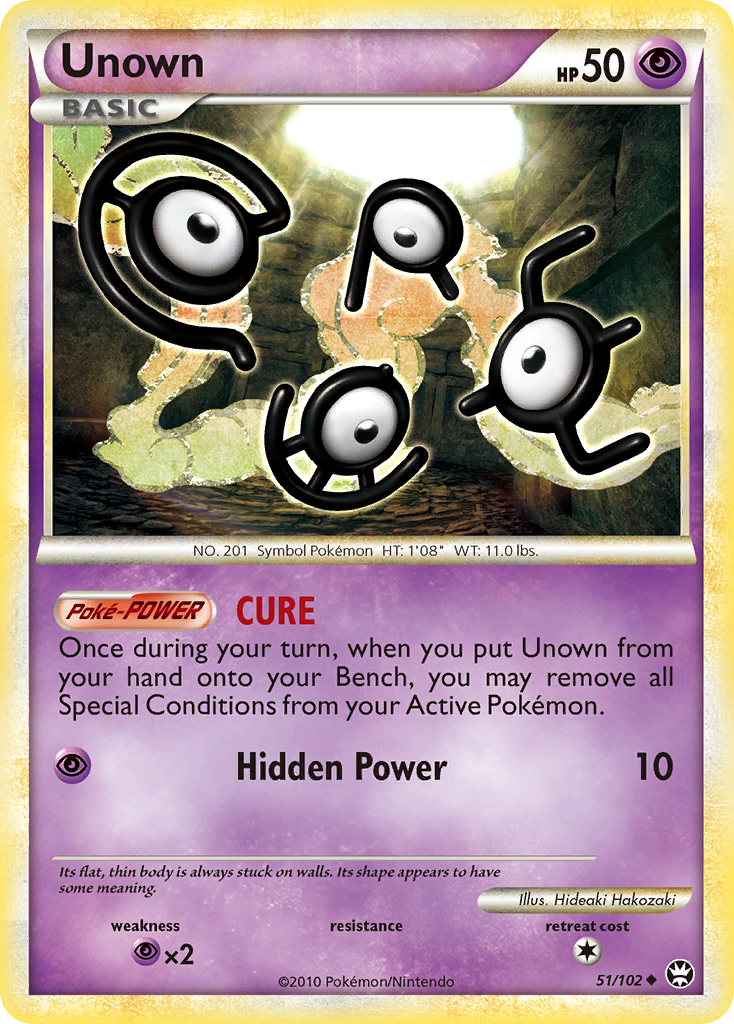 Unown 51/102 Uncommon | HS—Triumphant | Pokemon Card