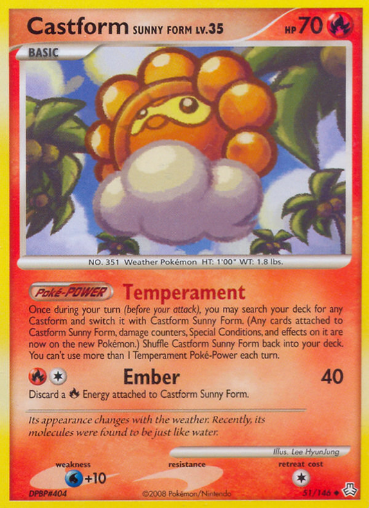 Castform Sunny Form 51/146 Uncommon | Legends Awakened | Pokemon Card