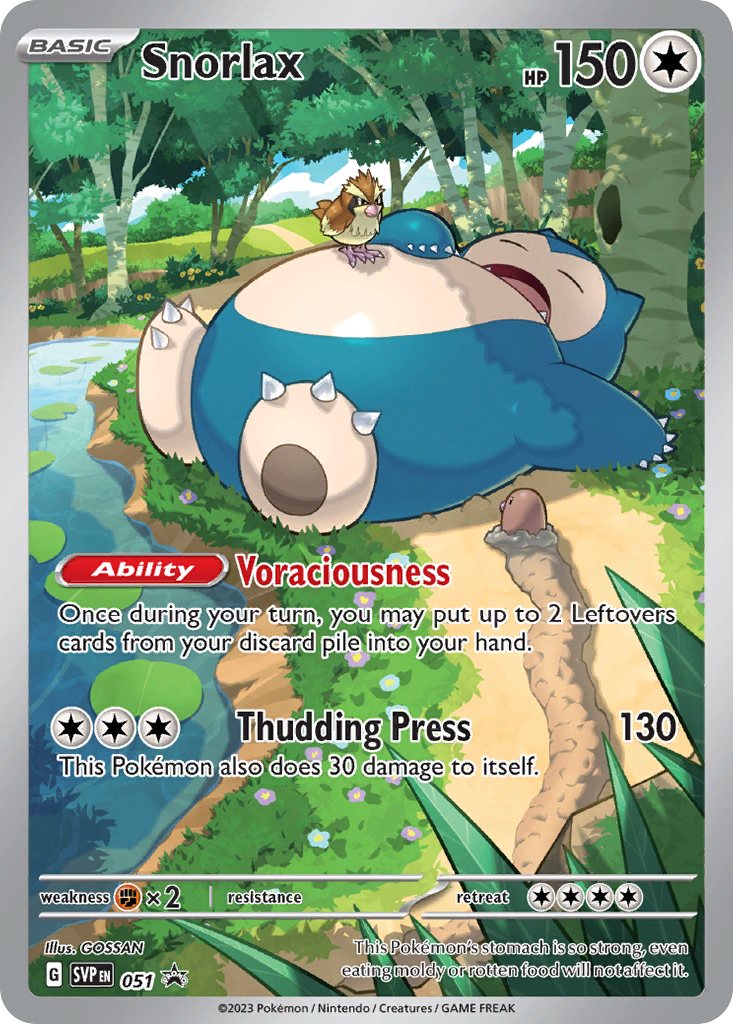 Snorlax 51/165 Promo | Scarlet & Violet Black Star Promos | Pokemon Card   Brickheads Collectables