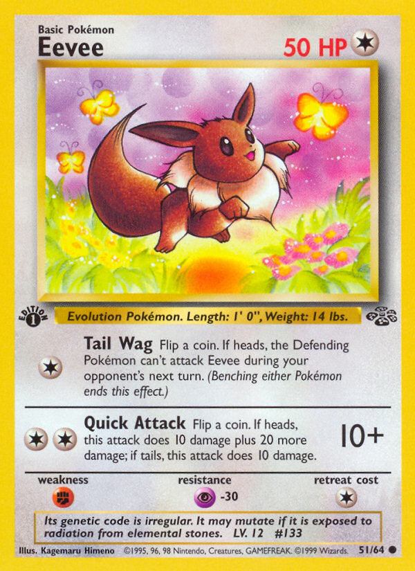 Eevee 51/64 Common | Jungle | Pokemon Card
