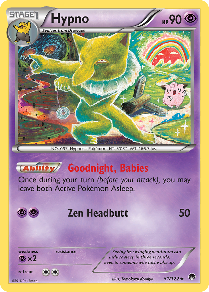 Hypno 51/122 Rare | BREAKpoint | Pokemon Card