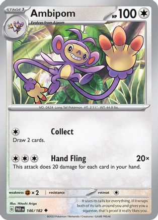 Ambipom 146/182 Reverse Holo | Paradox Rift | Pokemon Card