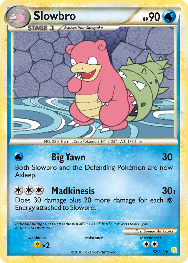 Slowbro 52/123 Uncommon | HeartGold & SoulSilver | Pokemon Card