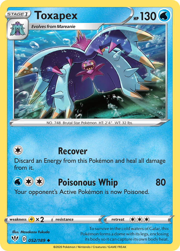 Toxapex 52/189 Uncommon | Darkness Ablaze | Pokemon Card