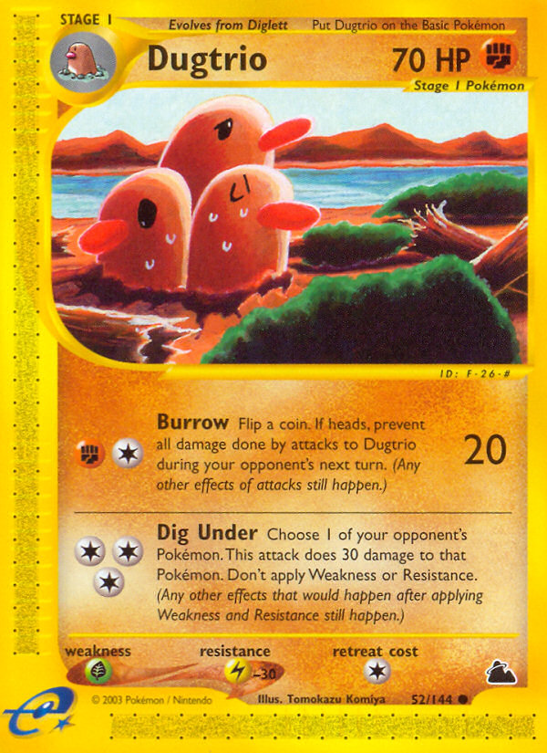 Dugtrio 52/144 Common | Skyridge | Pokemon Card