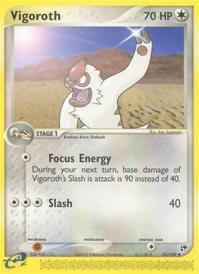 Vigoroth 52/100 Uncommon | Sandstorm | Pokemon Card
