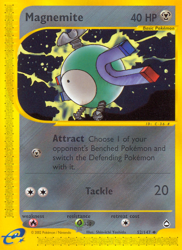 Magnemite 52/147 Uncommon | Aquapolis | Pokemon Card