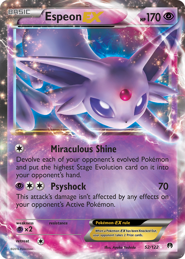 Espeon-EX 52/122 Rare Holo EX | BREAKpoint | Pokemon Card