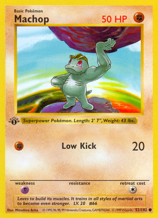 Machop 52/102 Common | Base | Pokemon Card