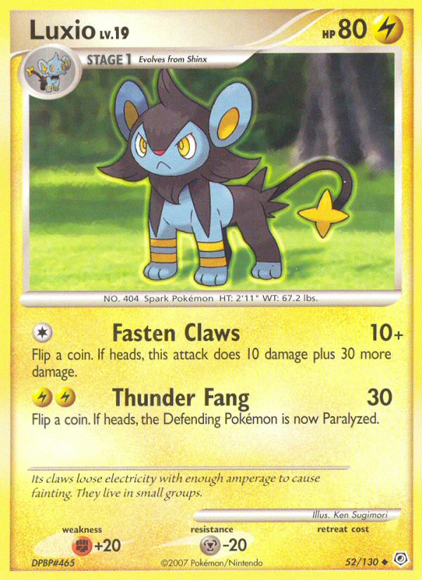 Luxio 52/130 Uncommon | Diamond & Pearl | Pokemon Card
