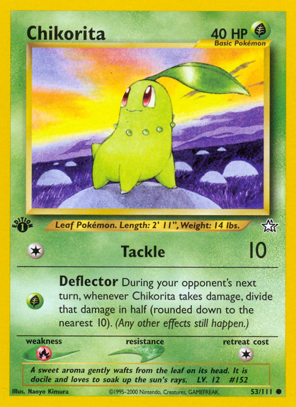 Chikorita 53/111 Common | Neo Genesis | Pokemon Card