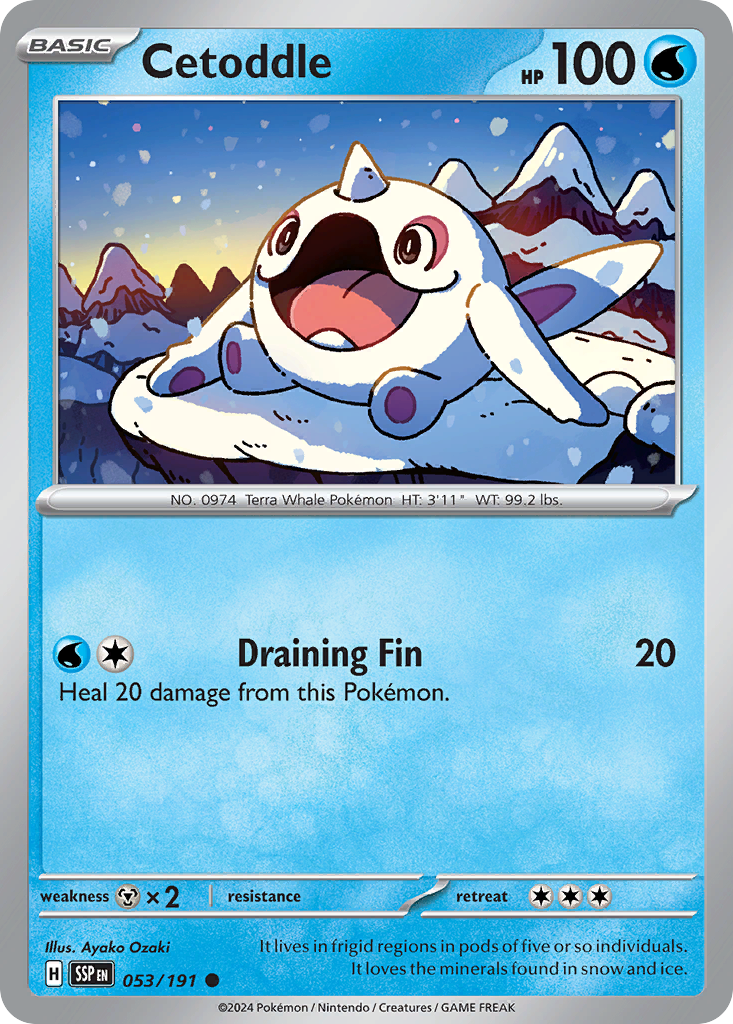Cetoddle 53/191 Common | Surging Sparks | Pokemon Card