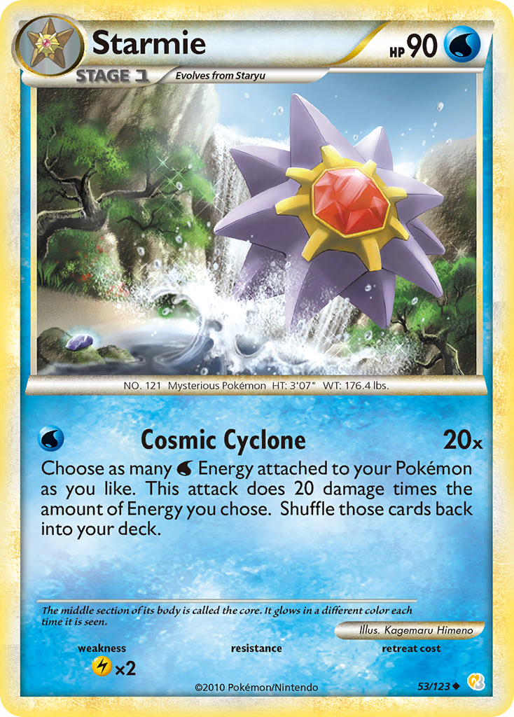 Starmie 53/123 Uncommon | HeartGold & SoulSilver | Pokemon Card