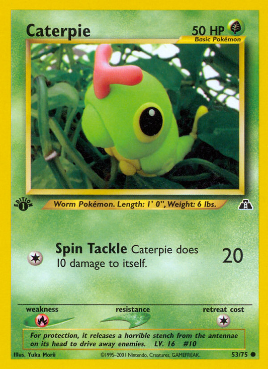 Caterpie 53/75 Common | Neo Discovery | Pokemon Card