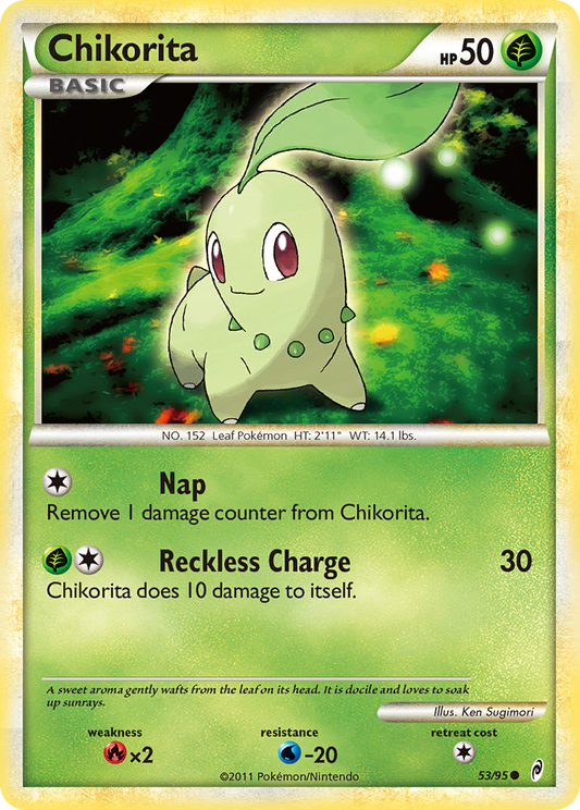 Chikorita 53/95 Common | Call of Legends | Pokemon Card