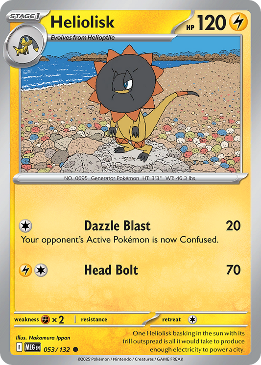 Heliolisk 53/132 Common | Mega Evolution | Pokemon Card