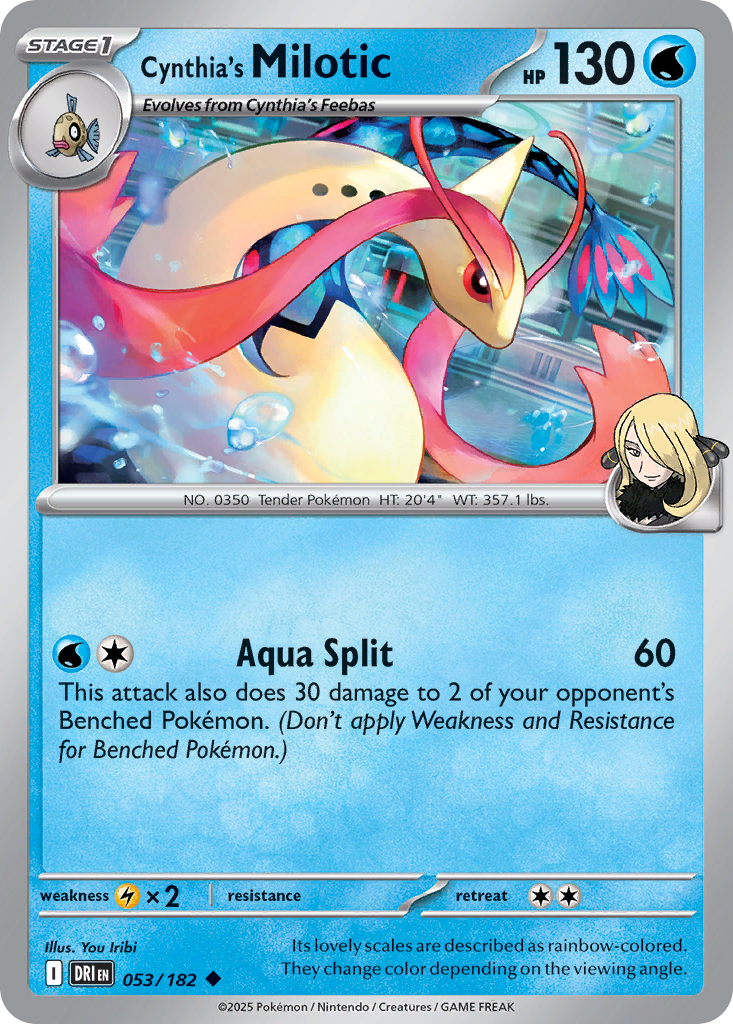 Cynthia's Milotic 53/182 Uncommon | Destined Rivals | Pokemon Card