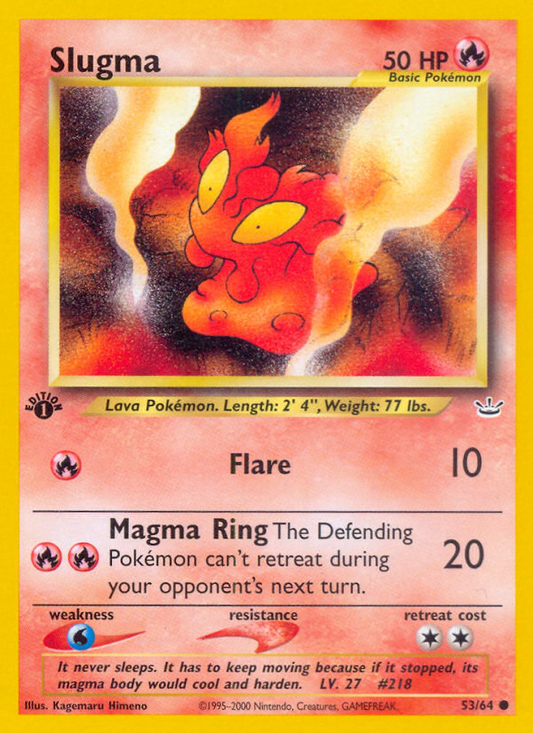 Slugma 53/64 Common | Neo Revelation | Pokemon Card