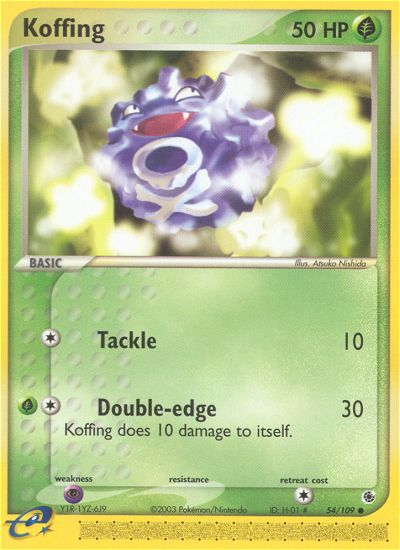 Koffing 54/109 Common | Ruby & Sapphire | Pokemon Card