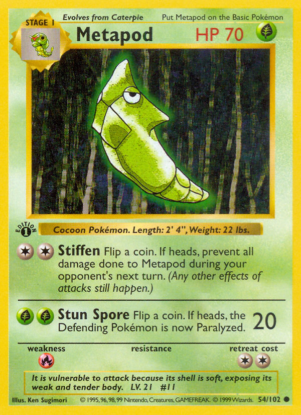 Metapod 54/102 Common | Base | Pokemon Card