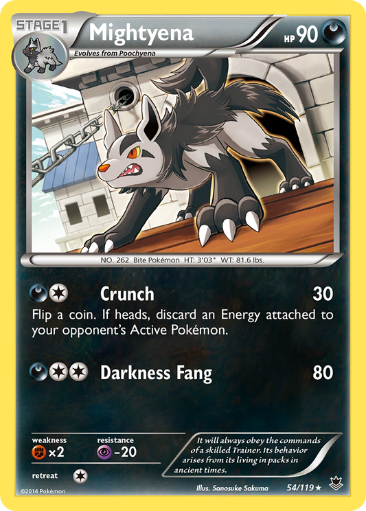 Mightyena 54/119 Rare | Phantom Forces | Pokemon Card