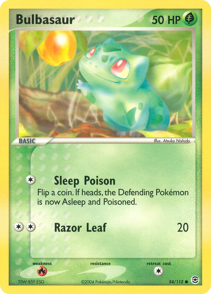 Bulbasaur 54/112 Common | FireRed & LeafGreen | Pokemon Card