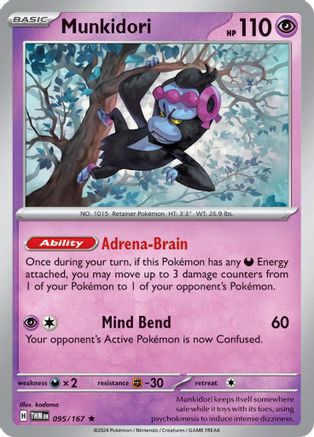 Munkidori 95/167 Reverse Holo | Twilight Masquerade | Pokemon Card