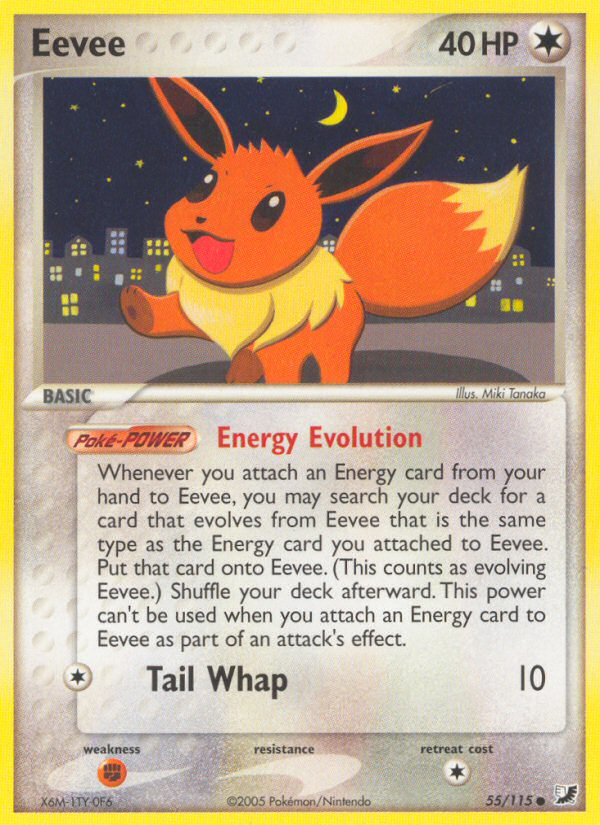 Eevee 55/115 Common | Unseen Forces | Pokemon Card