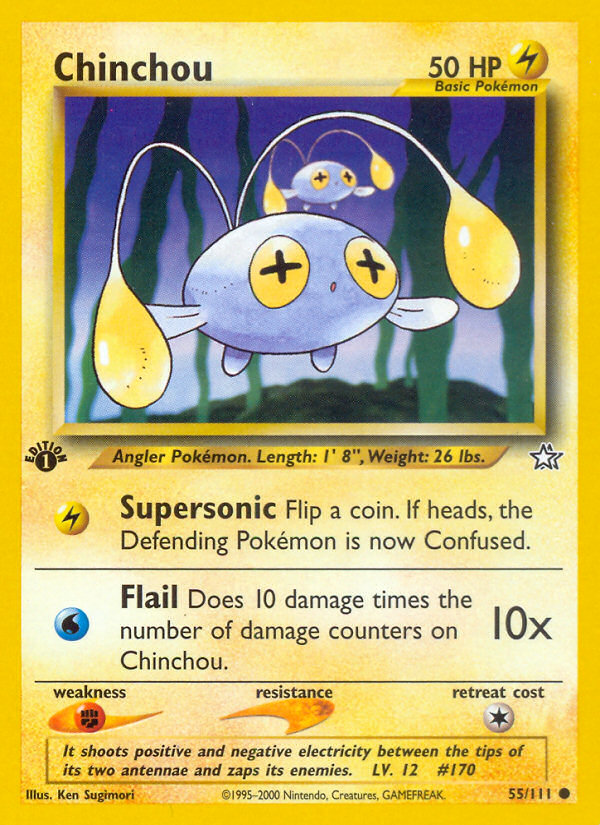 Chinchou 55/111 Common | Neo Genesis | Pokemon Card