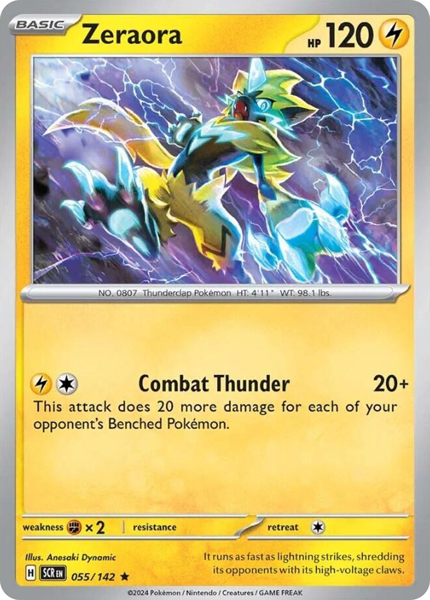 Zeraora 55/142 Rare | Stellar Crown | Pokemon Card – Brickheads