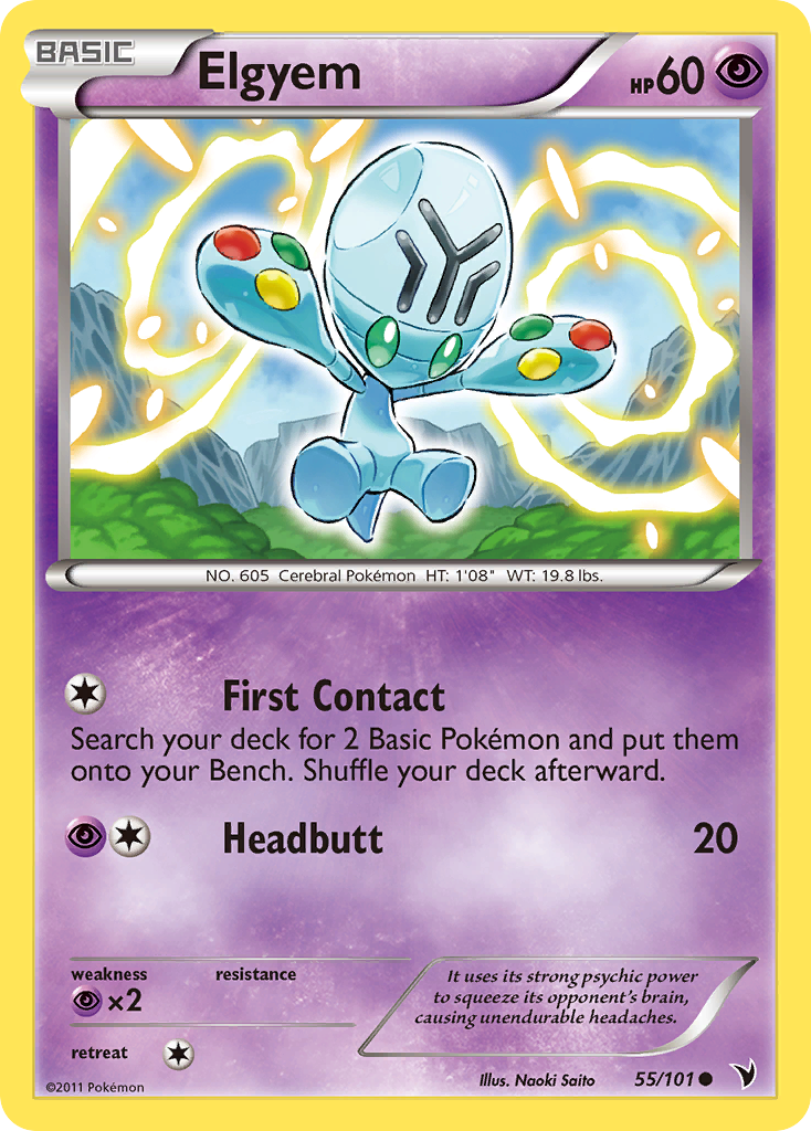 Elgyem 55/101 Common | Noble Victories | Pokemon Card