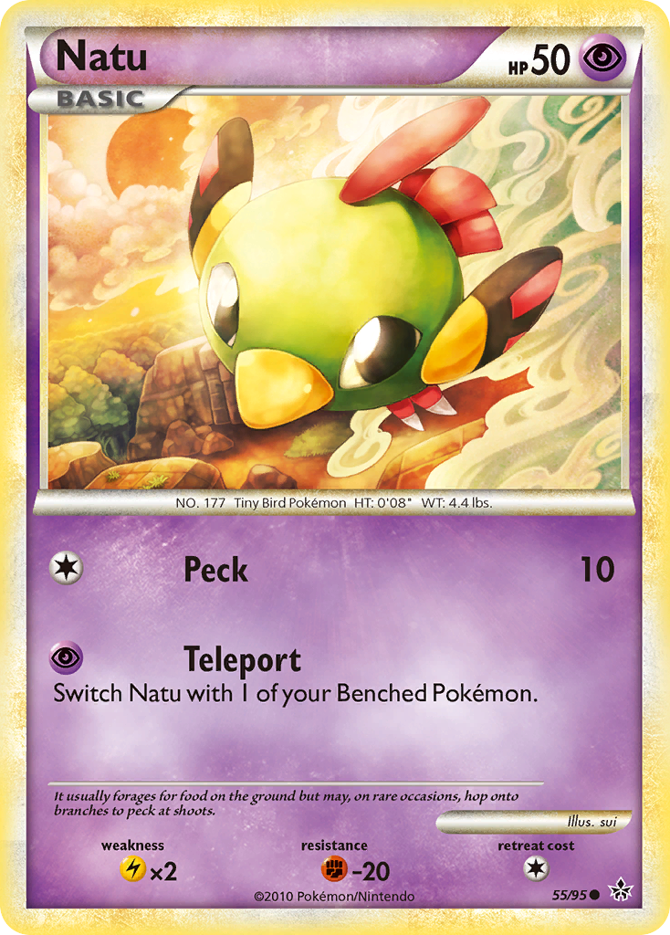 Natu 55/95 Common | HS—Unleashed | Pokemon Card