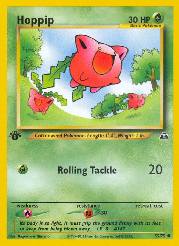 Hoppip 55/75 Common | Neo Discovery | Pokemon Card