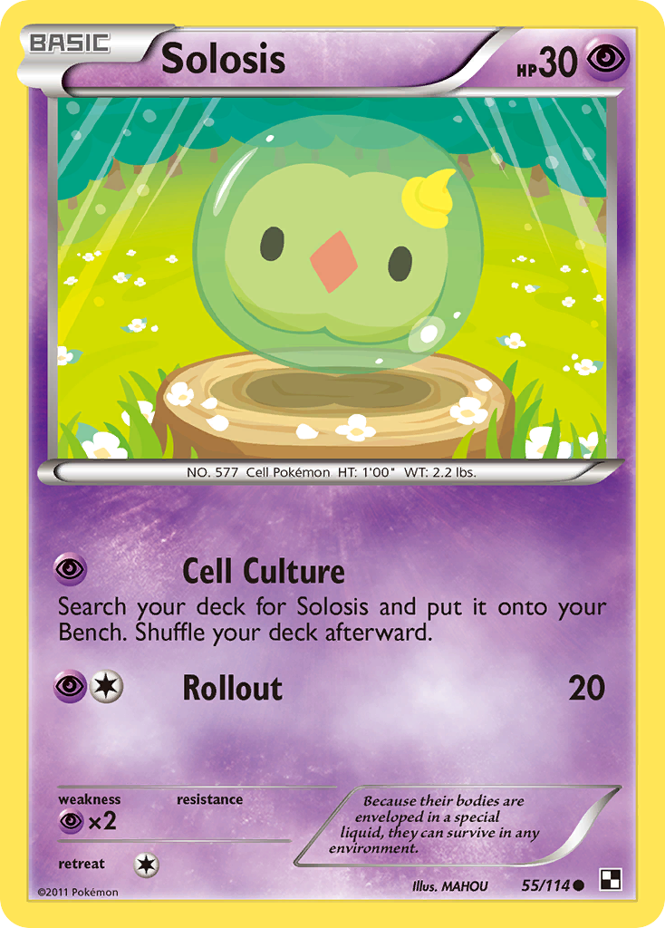 Solosis 55/114 Common | Black & White | Pokemon Card