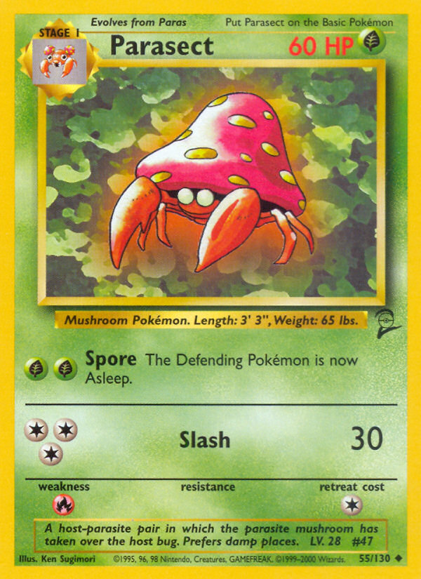 Parasect 55/130 Uncommon | Base Set 2 | Pokemon Card