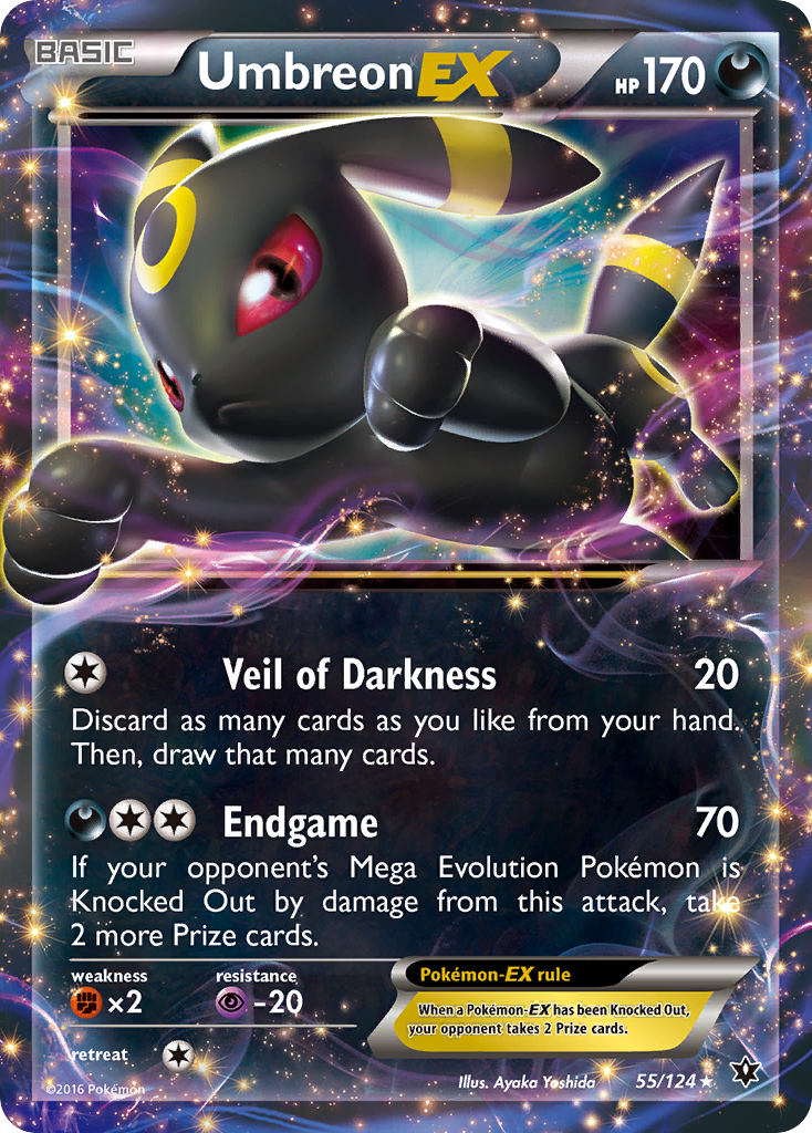 Umbreon-EX 55/124 Rare Holo EX | Fates Collide | Pokemon Card
