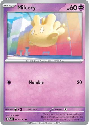 Milcery 64/142 Reverse Holo | Stellar Crown | Pokemon Card